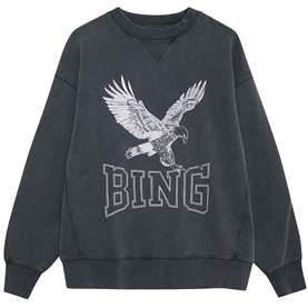 Anine Bing Alto Sweatshirt Retro Eagle, Washed Black